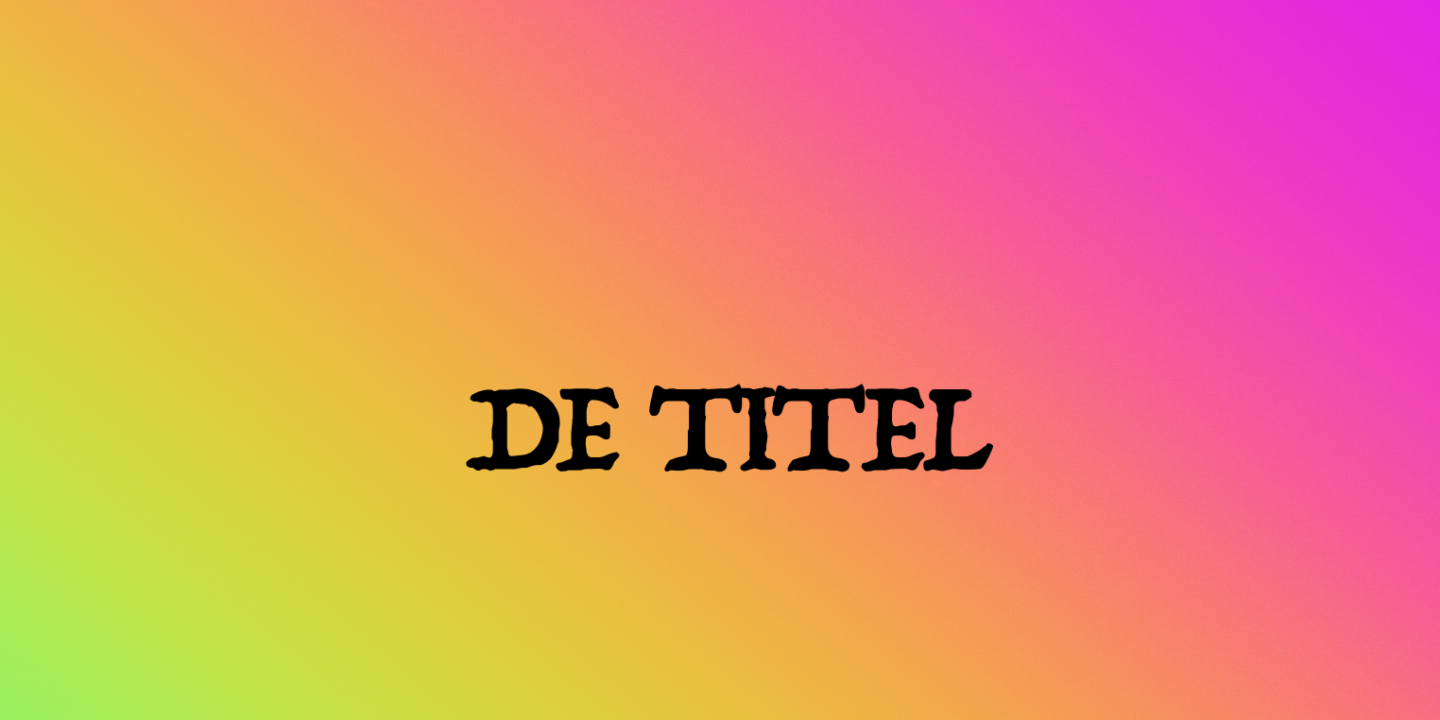 De titel van een boek