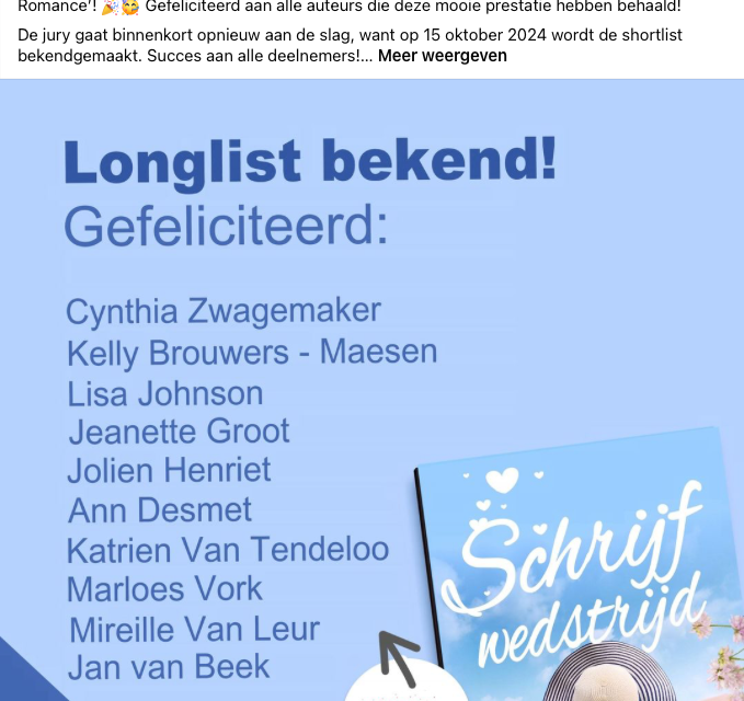 stand van zaken schrijfprojecten november 2024